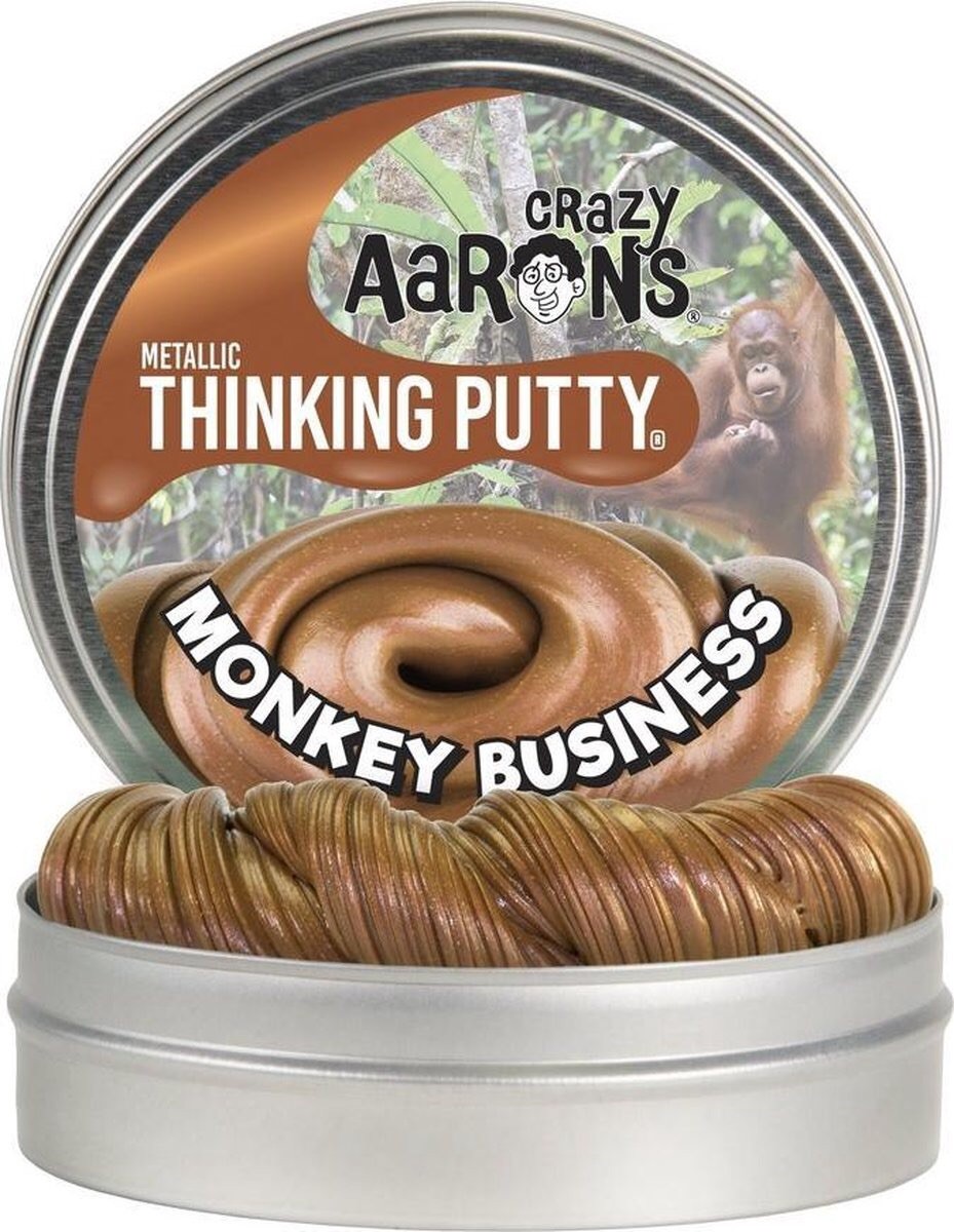 Crazy Thinking Putty Monkey Business 3.2 oz Metallic Stress Relief Sensory New