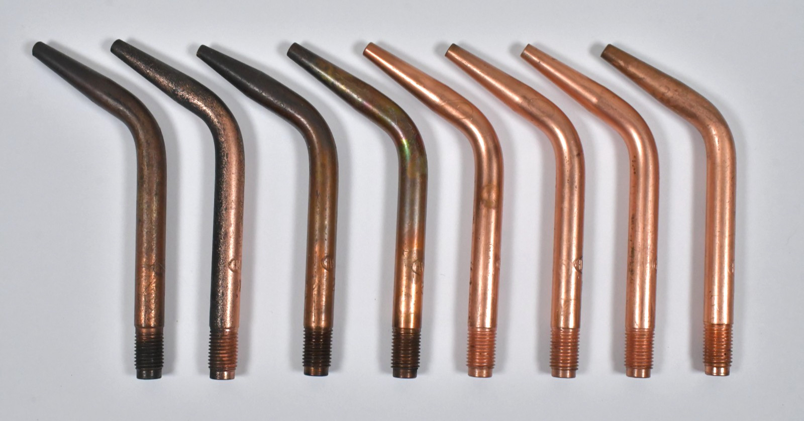 8x OEM HARRIS Welding Cutting Torch Tips Copper NEW & Lightly Used