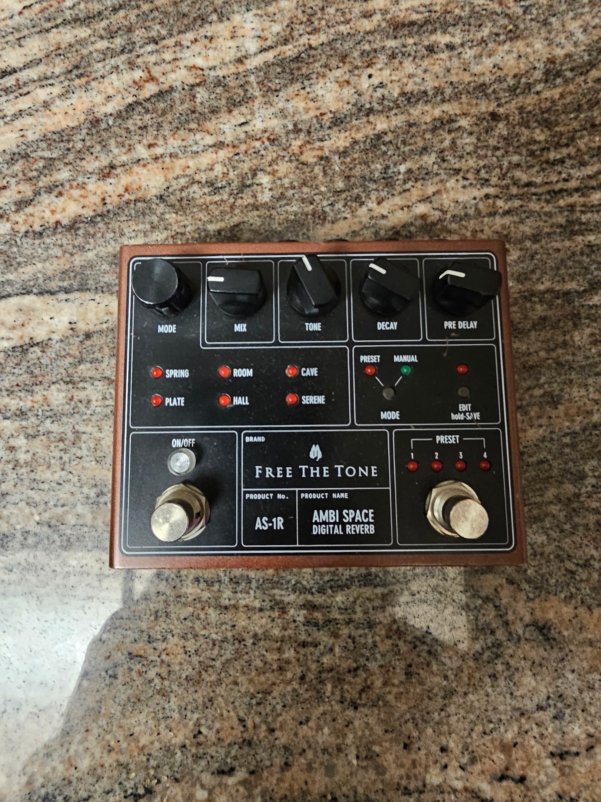 BRAND NEW FREE THE TONE AS-1R AMBI SPACE REVERB EFFECTS PEDAL