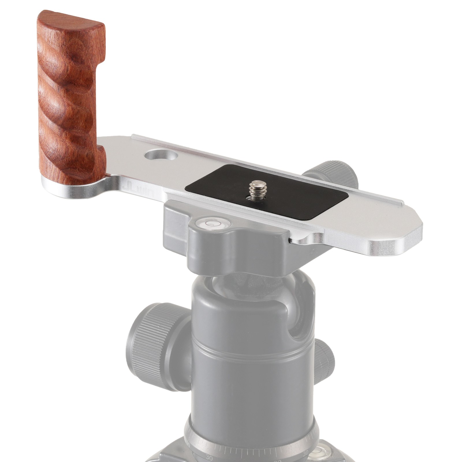 Wooden Handle Grip with Alu Quick Release L-Shaped Bracket For Nikon FM2 Silver