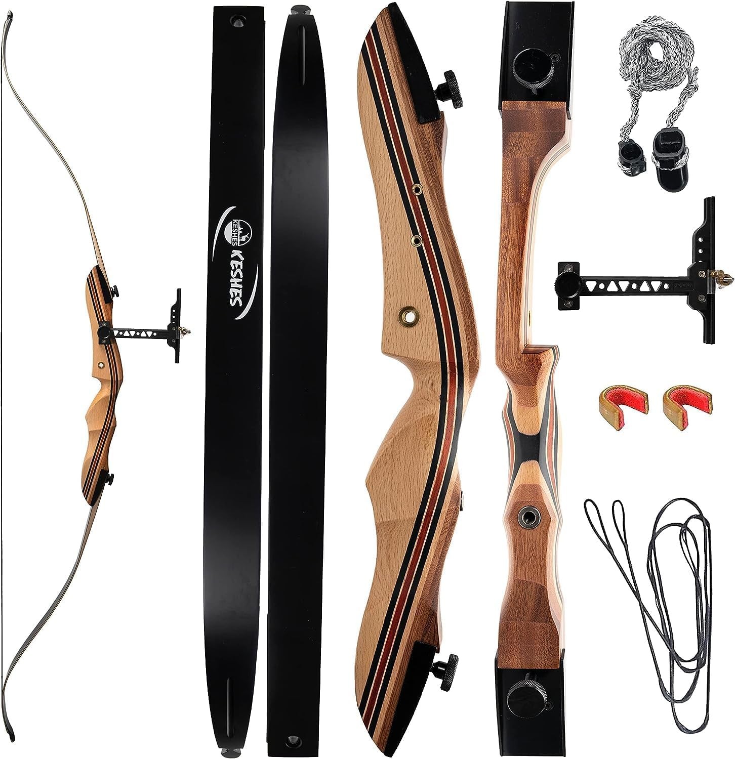 Keshes Takedown Recurve Bow And Arrow Set For Adults Teens 62 - 15-60Lb Draw