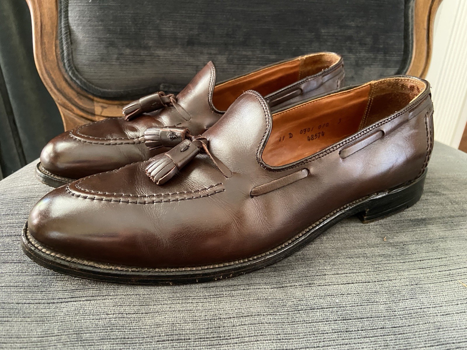 Alden 48574 Dark Brown Calfskin Tassel Loafer for Brooks Brothers Size 11D