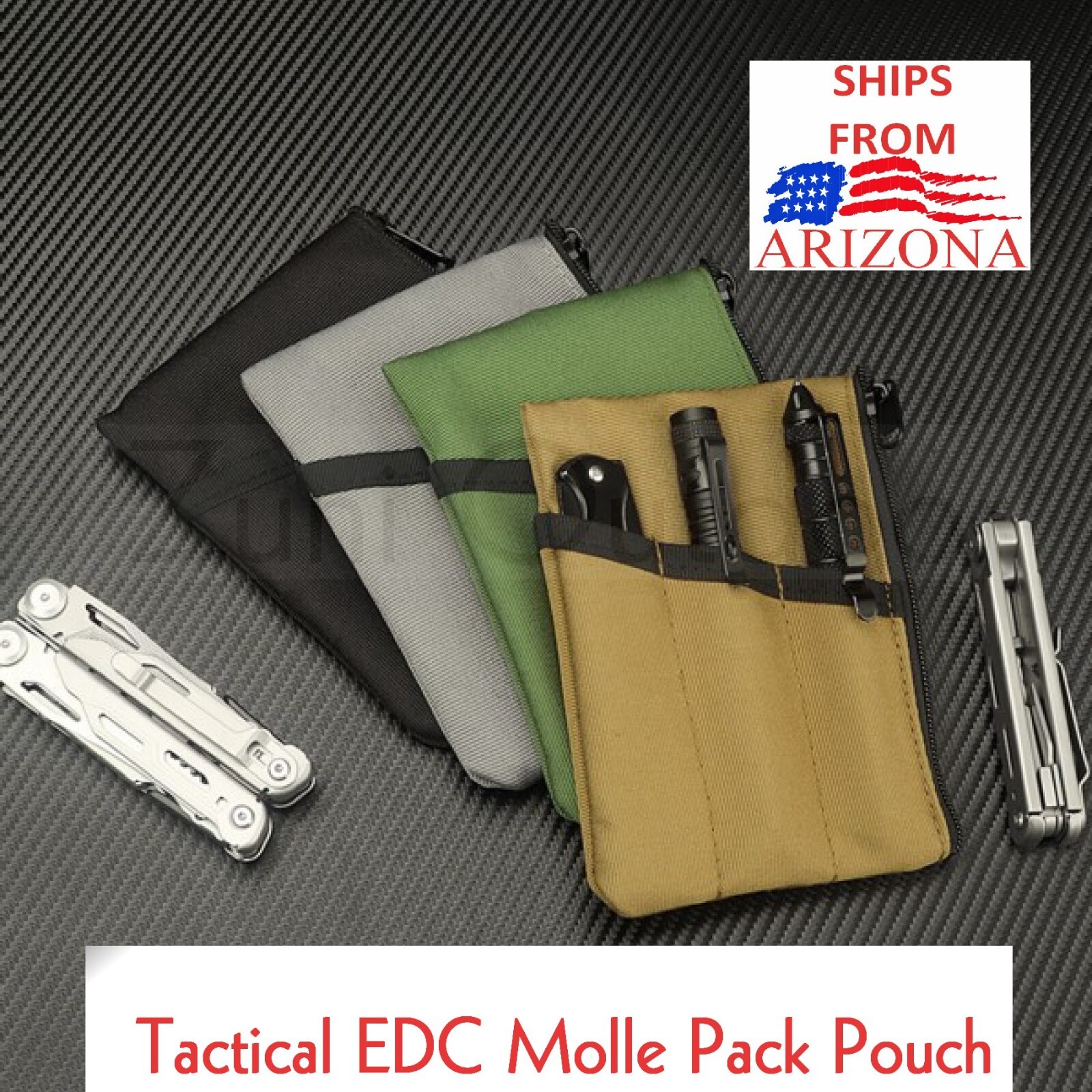 Kosibate Tactical EDC MOLLE Pouch Wallet Key Card Tool Storage Pack SHIP ARIZONA