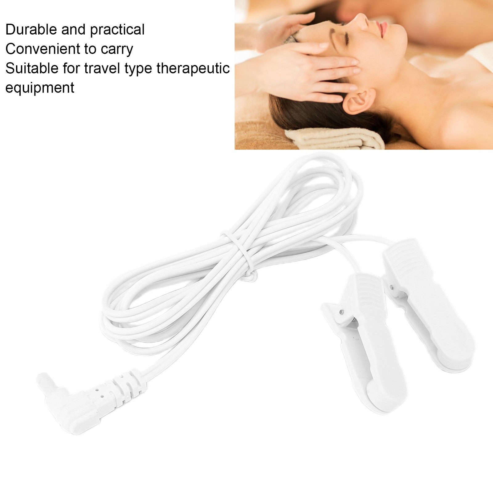 1 TENS Ear Clip Durable Connection Cable For Digital Therapy Machine