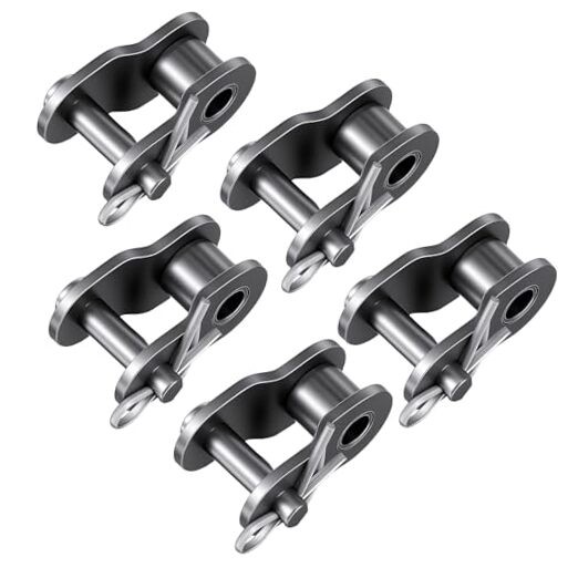 5 Pcs 420 Chain Roller, Manganese Steel 420 Chain Offset Link Half Link Chains