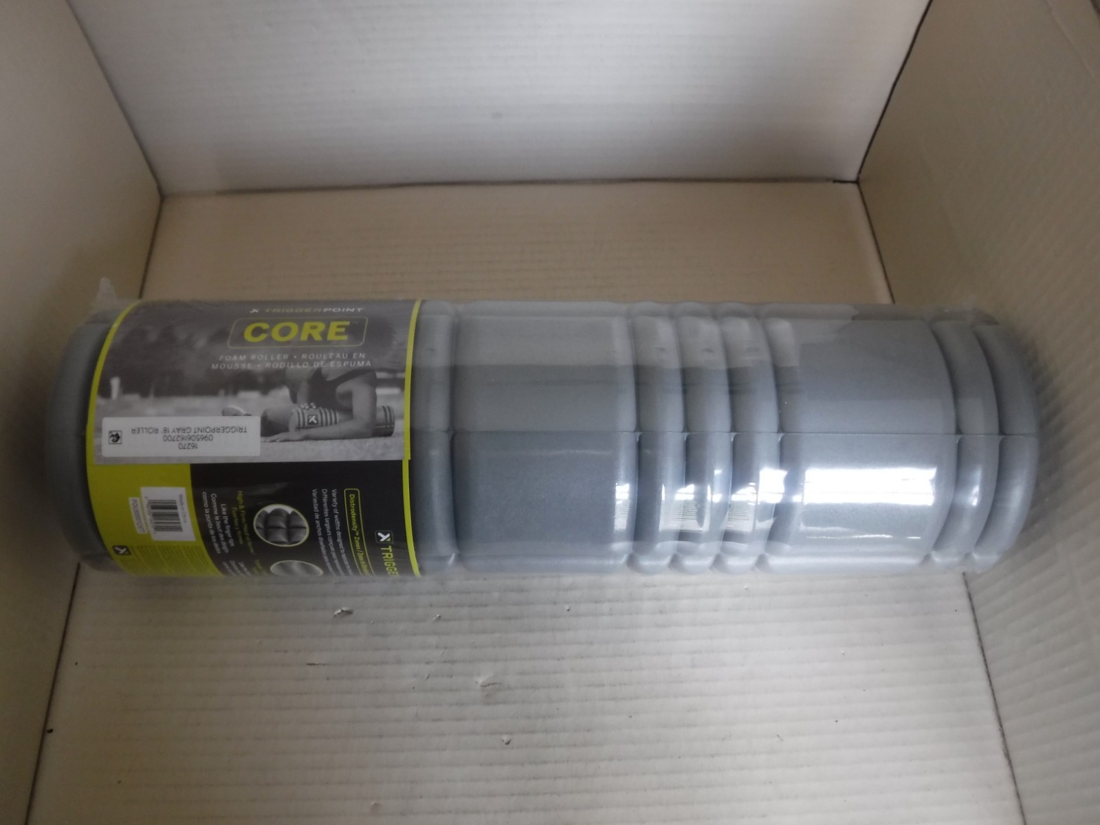 Trigger Point Gray 18" Foam Roller for Deep Tissue Massage and Workout Roller