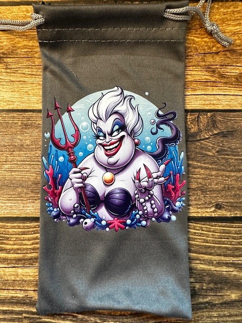 Soft Eye Sunglasses Gray Accessory Pouch Pull Top Portable Ursula Witch
