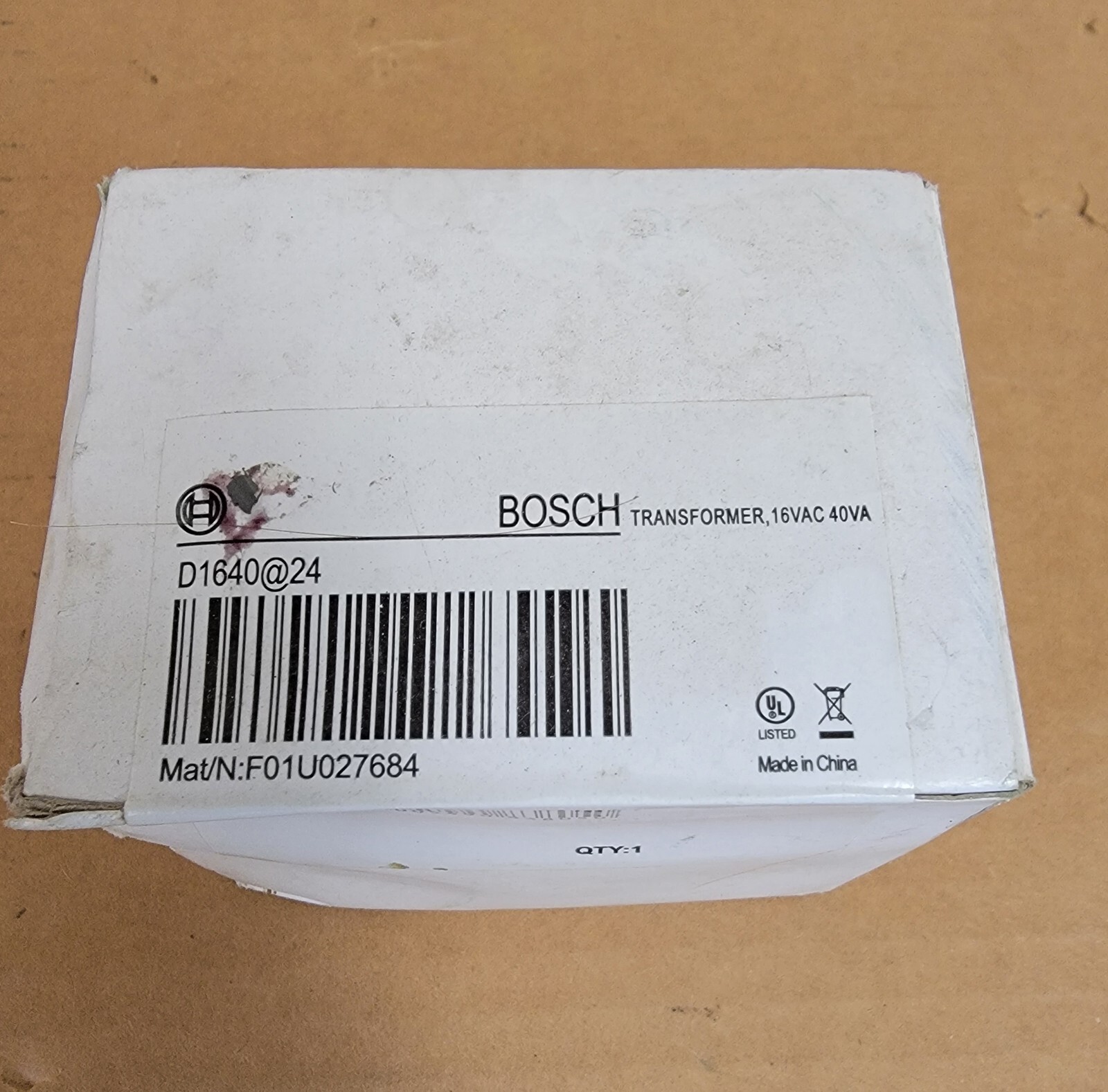 BOSCH PLUG-IN TRANSFORMER D1640.