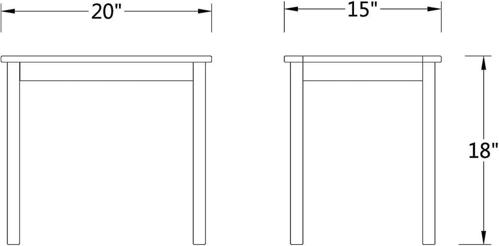 Bentley Solid Mahogany Outdoor Side Table – Weather-Resistant Patio End Table, O