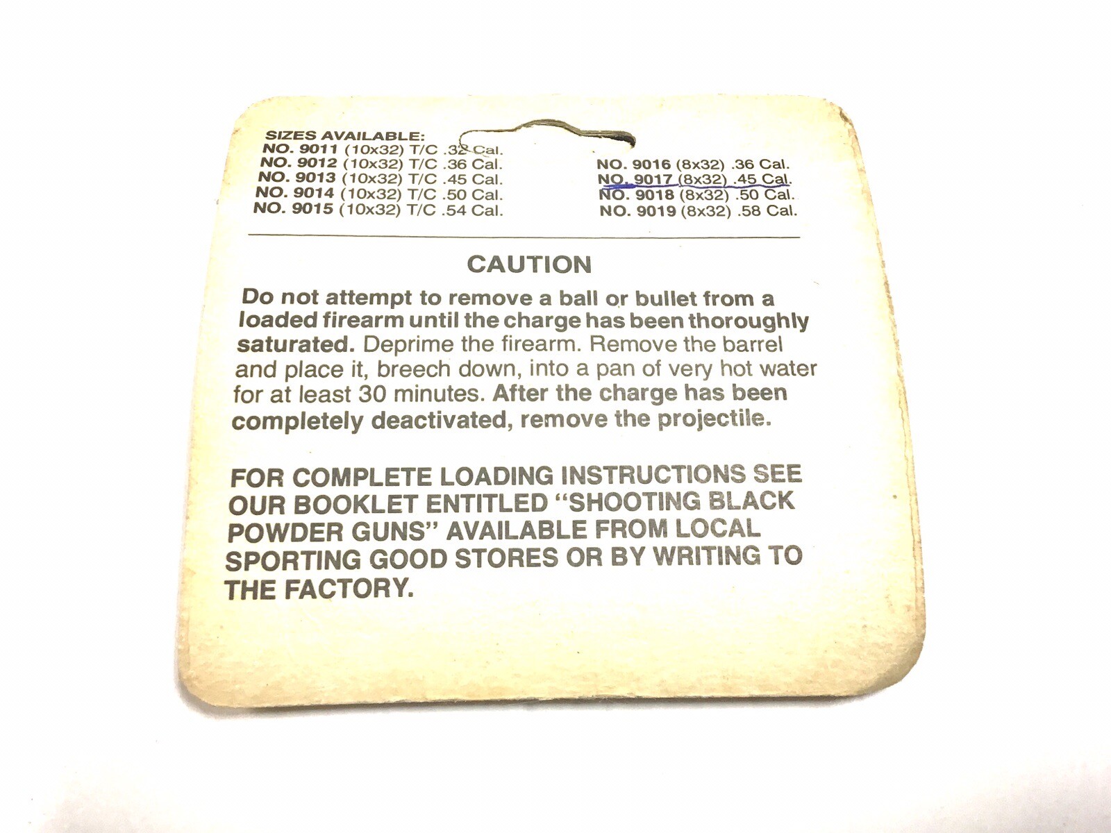 Thompson Center 45 cal. Ball + Ballot Puller #9017 NOS 8-32 TPI