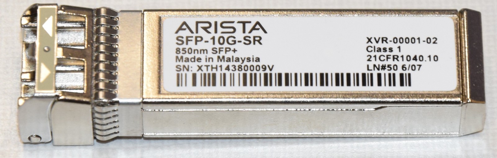 Arista SFP-10G-SR 850nm 10Gb SFP+ Module Mixed Revisions