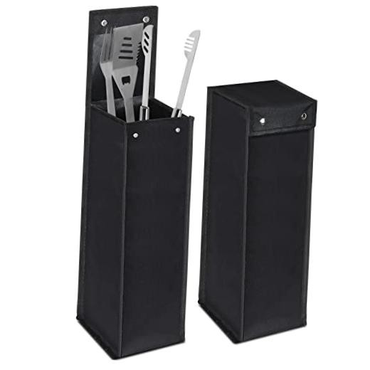 pcs Grill Utensil Storage Bag BBQ Tool Storage Bags Barbecue Hardware 2 Black
