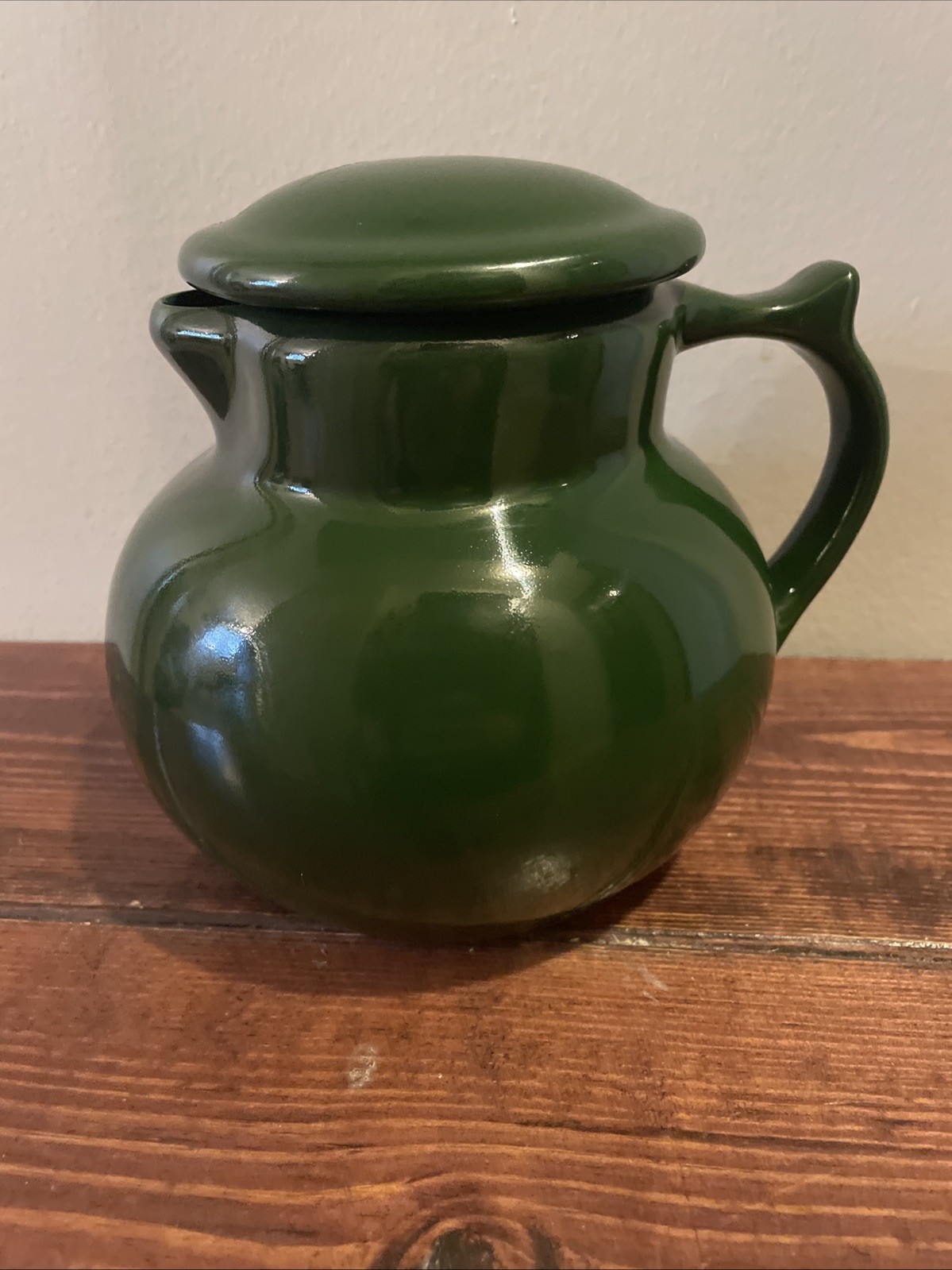 Cupper Coffee Carafe Green Christian Ridge Pottery Earthenware Clay 1990s 6"