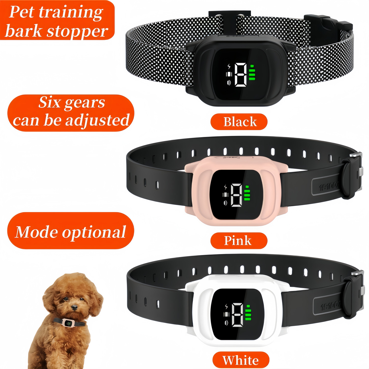 Dog Automatic stop barking to prevent biting and barking is suitable for all dog