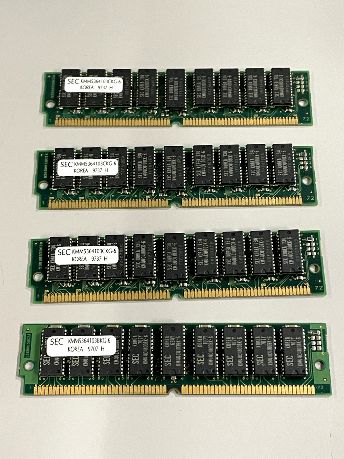 Vintage Samsung SEC KMM5364103CKG-6 - Lot of 4 - Used Untested