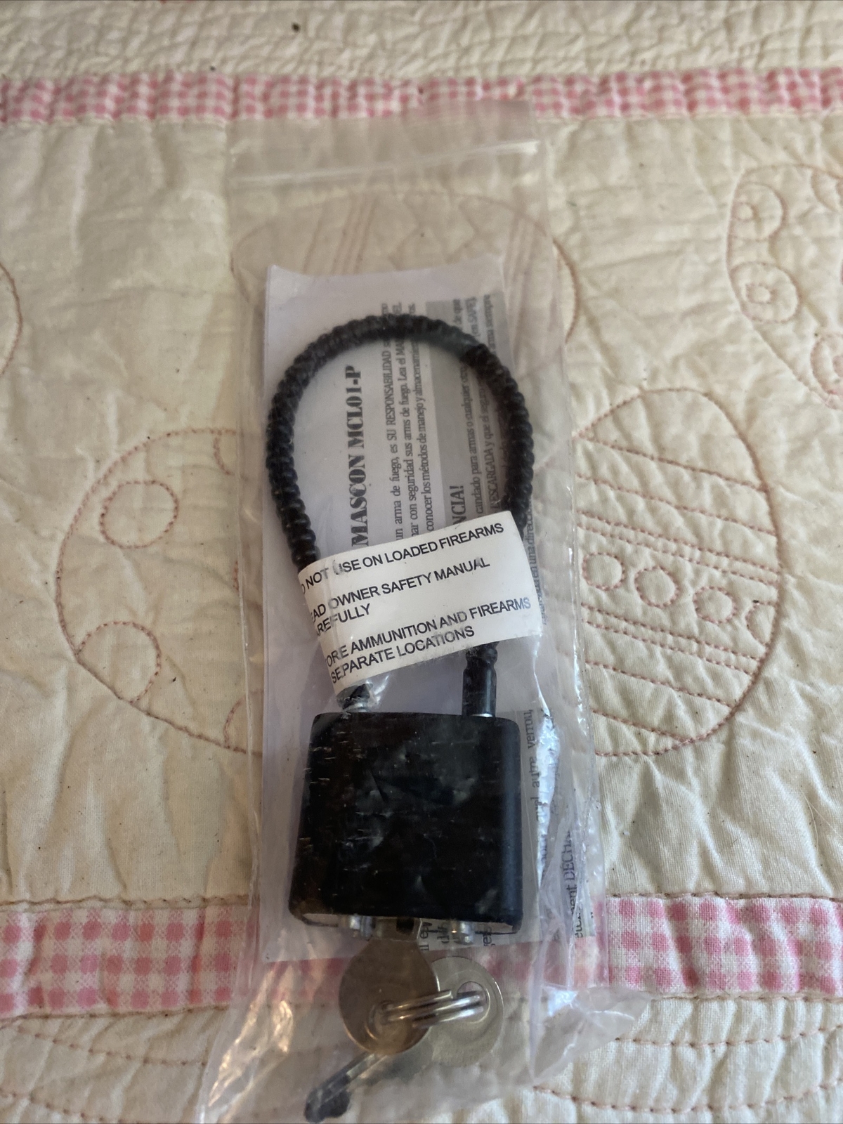 Mascon Firearm Safety Cable Lock 5" Handgun Pistol MCL01-P