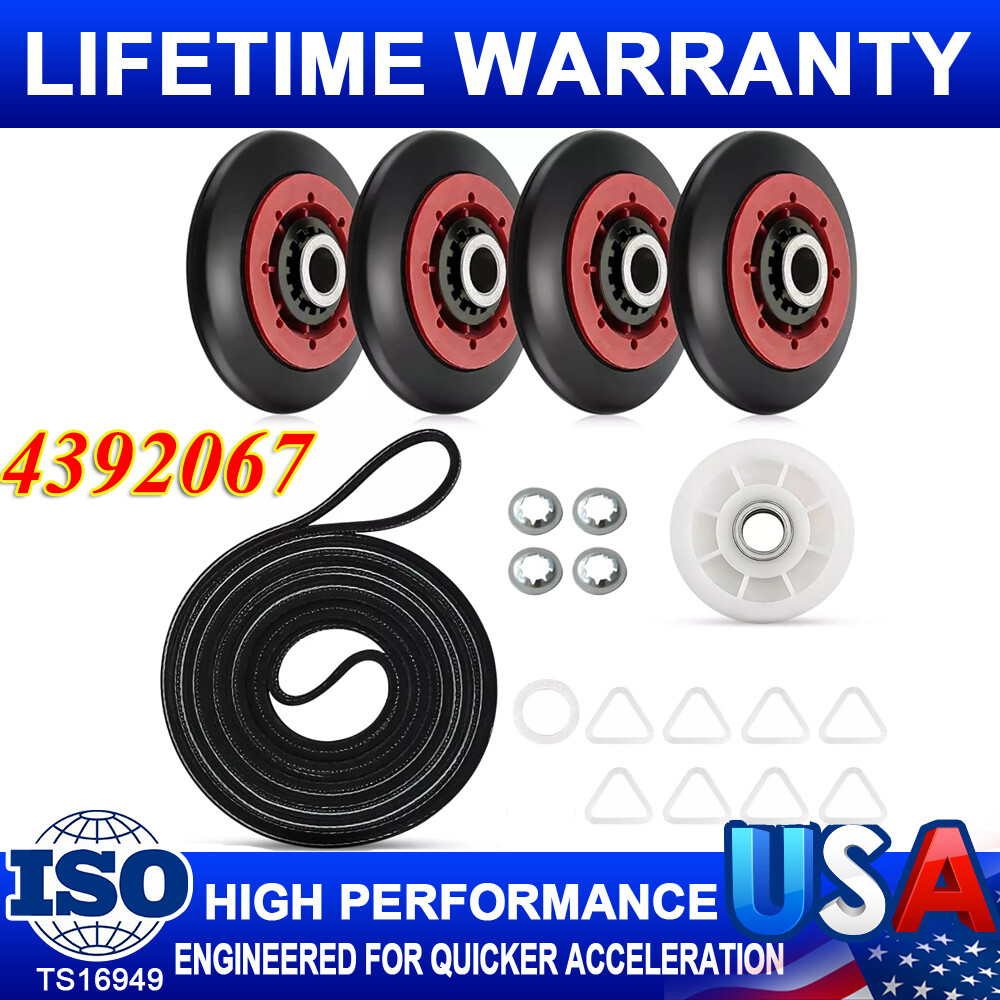 4392067 Dryer Idler Pulley New For Whirlpool Admiral Maytag Bravos XL Repair Kit