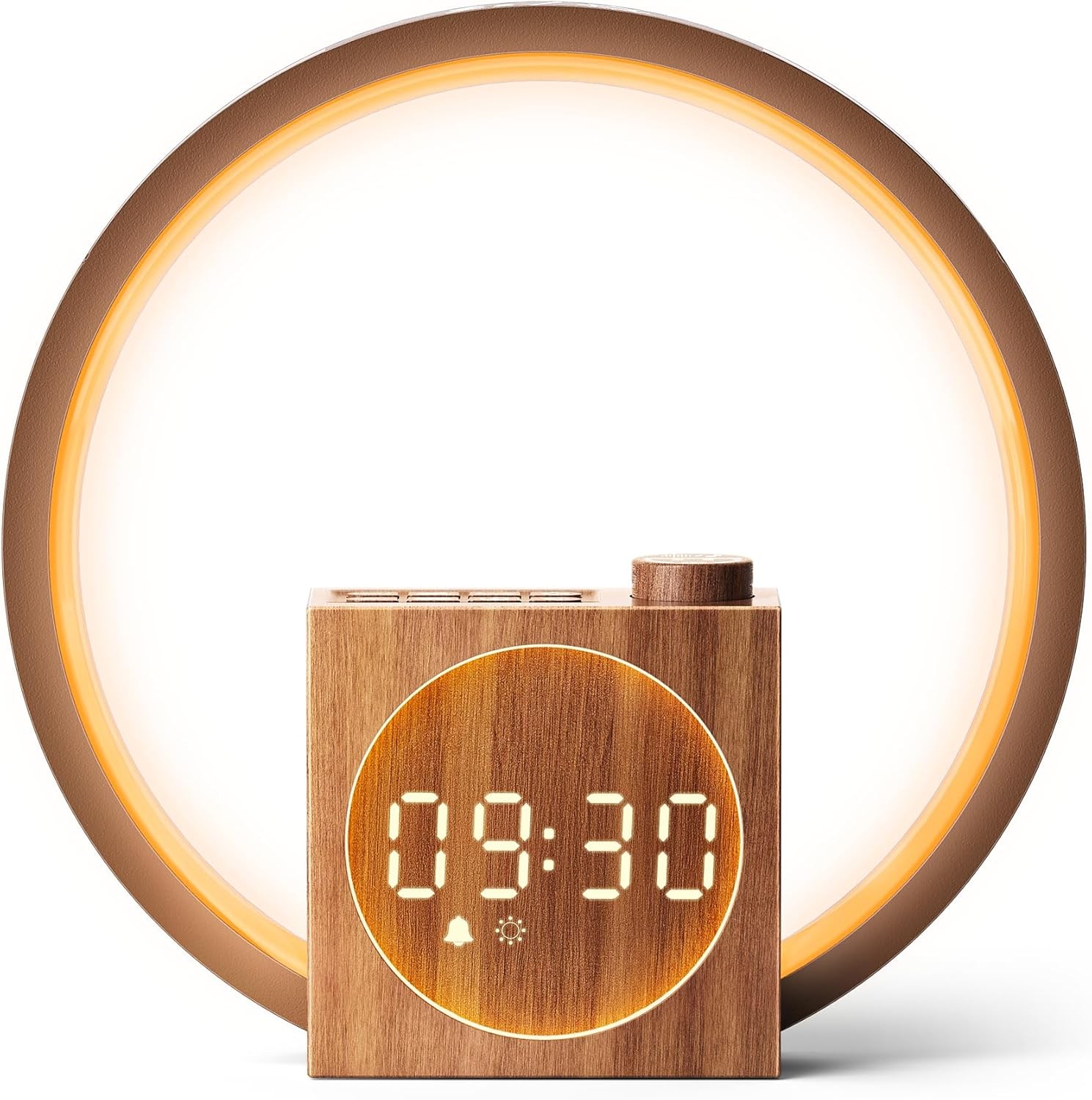 Dreamegg Sunrise Alarm Clock Glass Sound Machine 12 Colors 20 Leveled Sleep Aid