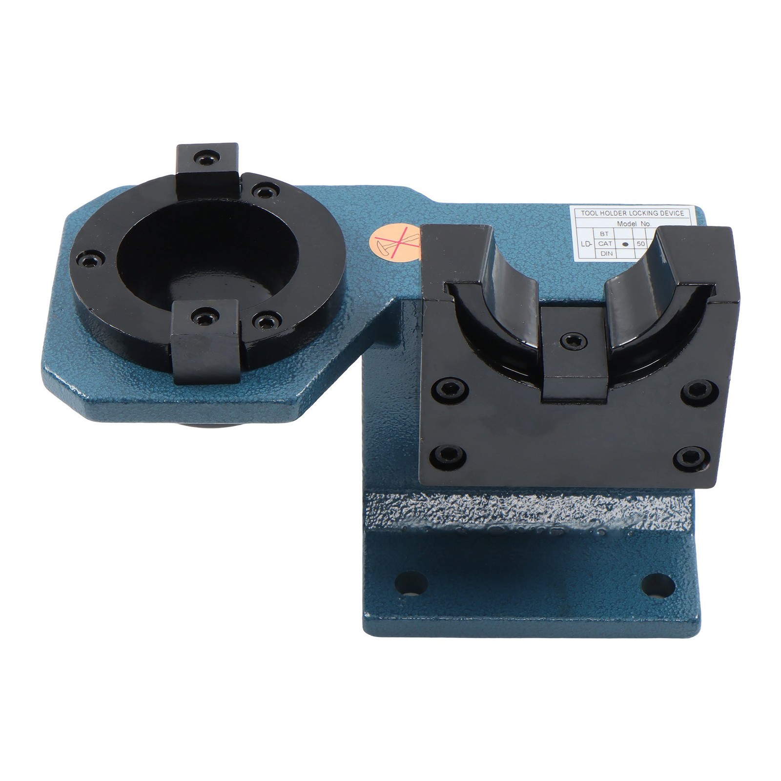 CAT 50 Taper Tool Holder Fixture with Bench Vise for Secure Tightening Process