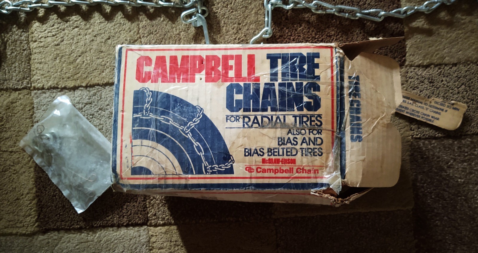 Campbell Twist Link SAE Class 'S' Tire Chains Fit tire size 175R13 to P205/60R14