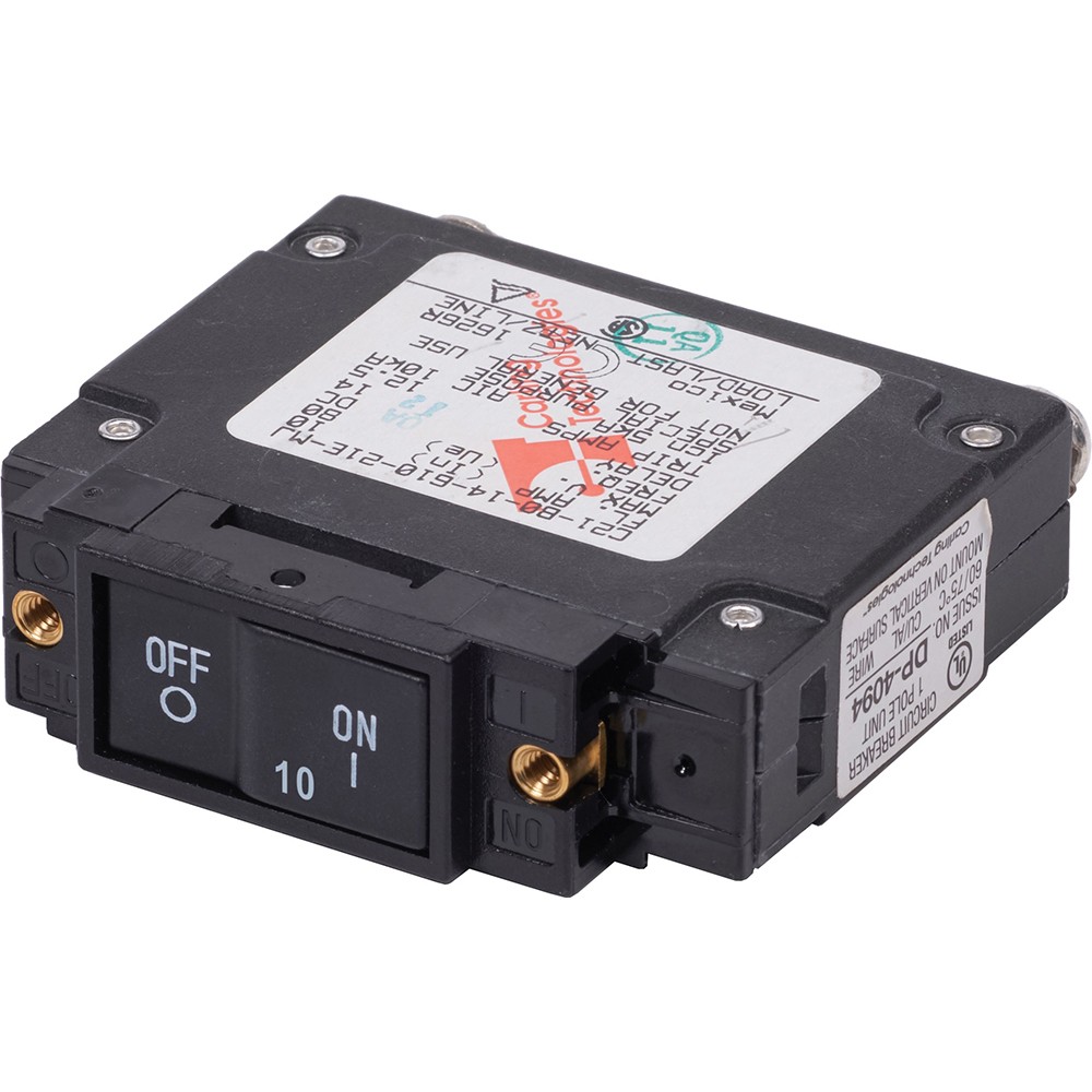 Blue Sea 7441 UL-489 Circuit Breaker - 10A Flat Rocker 7441 UPC 632085074418