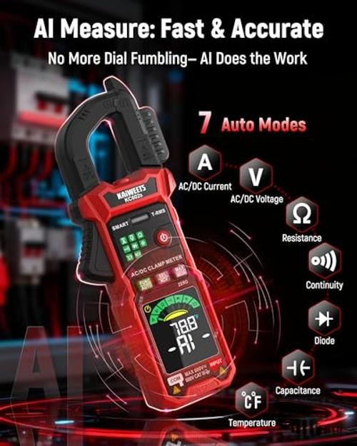 Smart Digital Clamp Meter, 2026 Intelligent Auto Ranging Multimeter 600A TRMS
