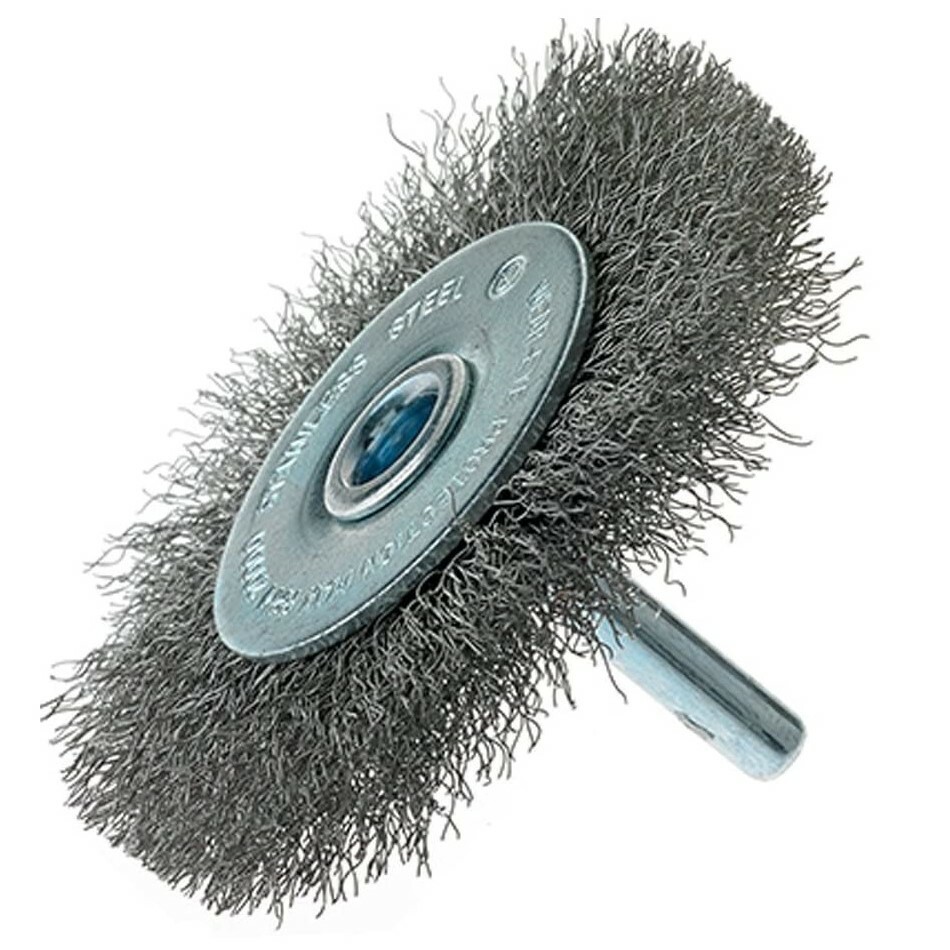 3" Crimped Stainless Steel Wire Wheel Brush with 1/4" Shank Die Grinder or Drill