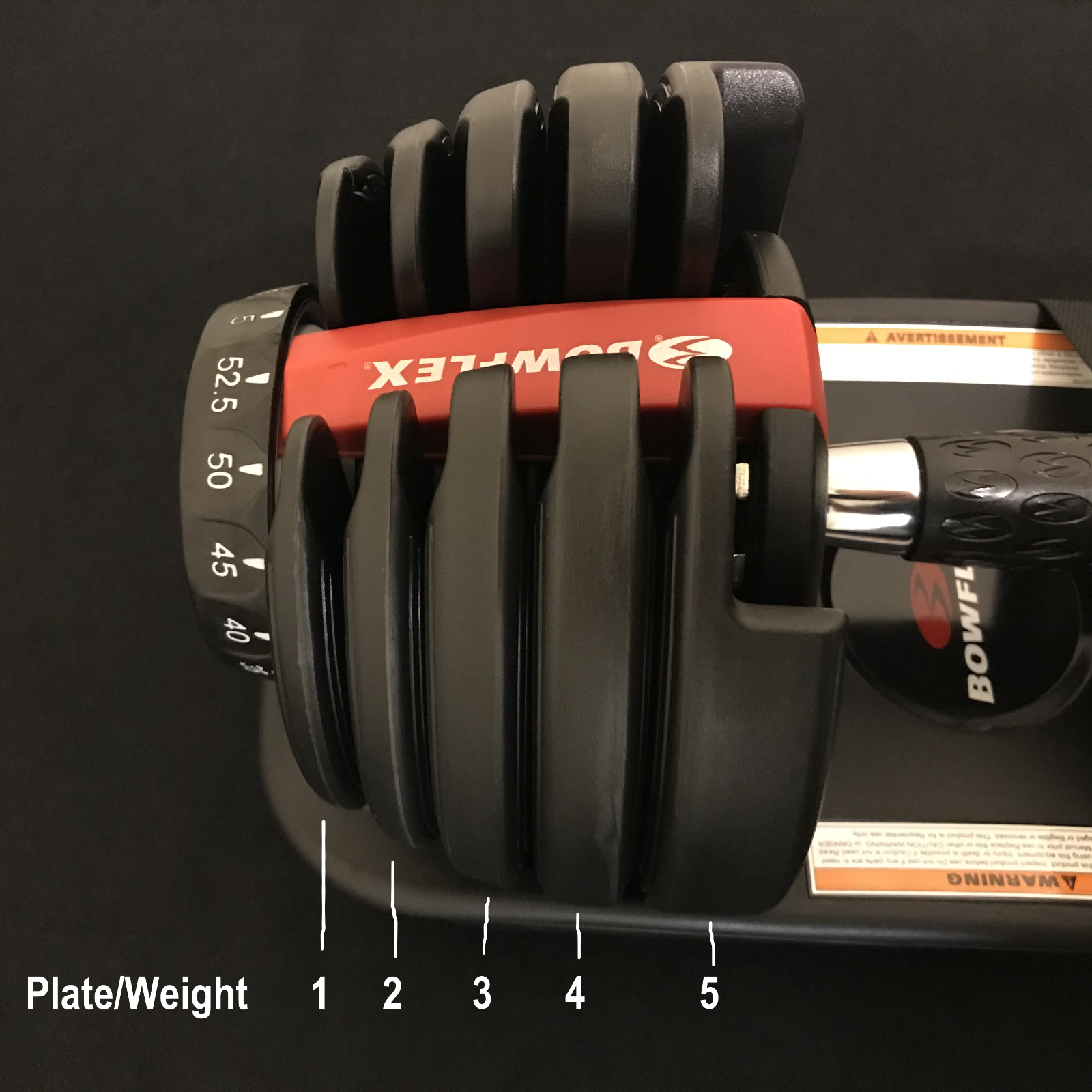 Replacement #3 (middle) Bowflex SelectTech 552 Series 2 Dumbbell Weight Plate