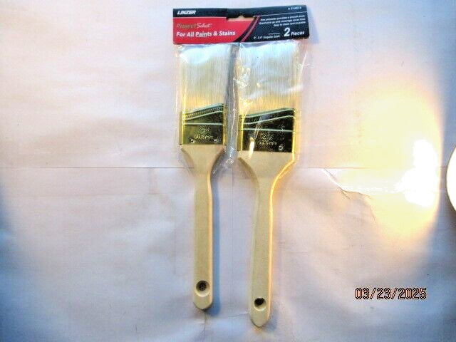 2 LINZER PROJECT SELECT PAINT/STAIN 2" & 2.5" BRUSH, FINE POLYESTER ANGULAR SASH