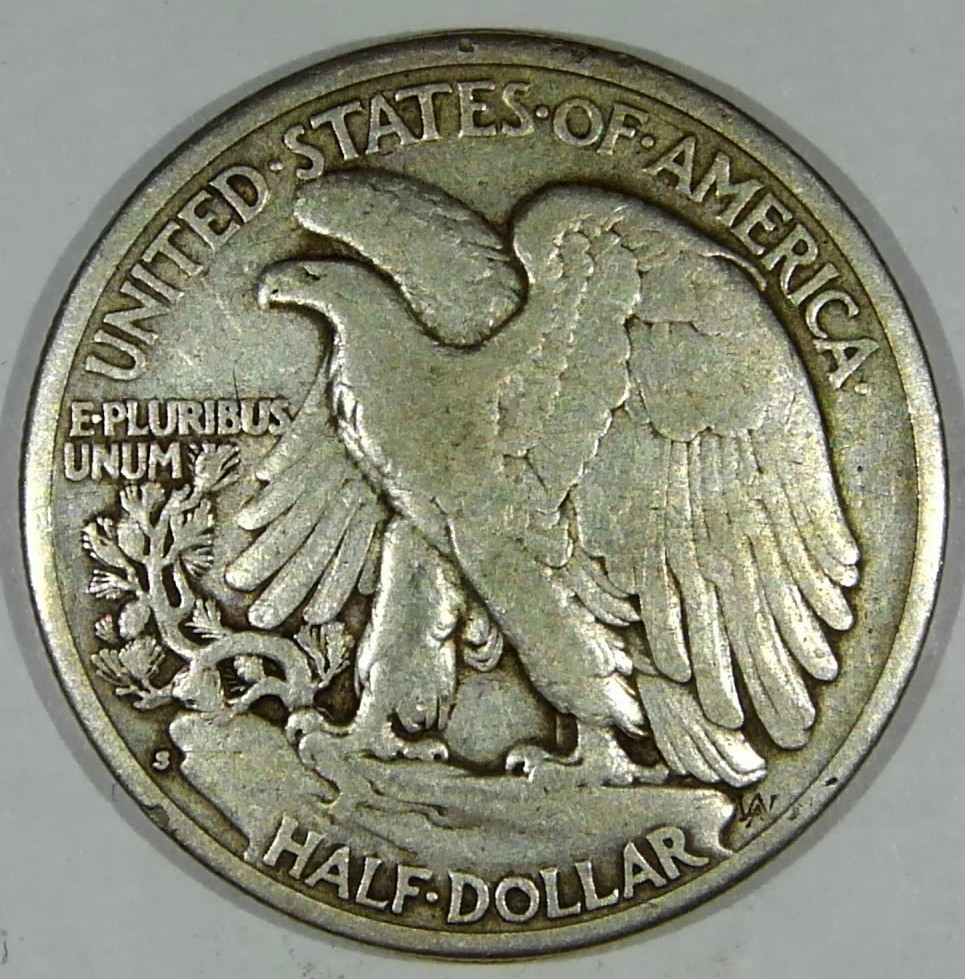 NICE Walking Liberty Silver Half Dollar 1934 S VF #J220