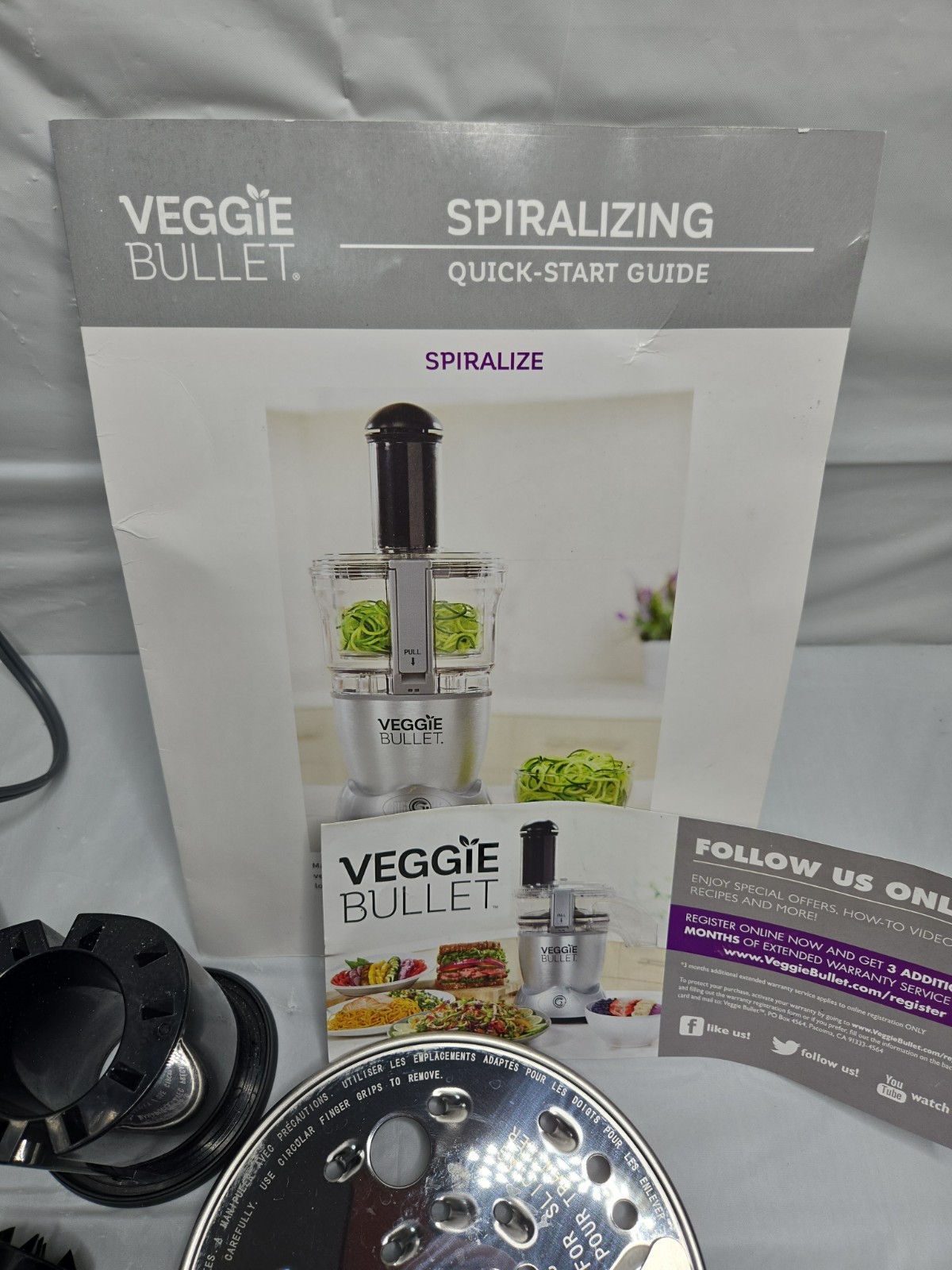 Magic Bullet Veggie Bullet VB-101 Electronic Food Processor See DESCRIPTION