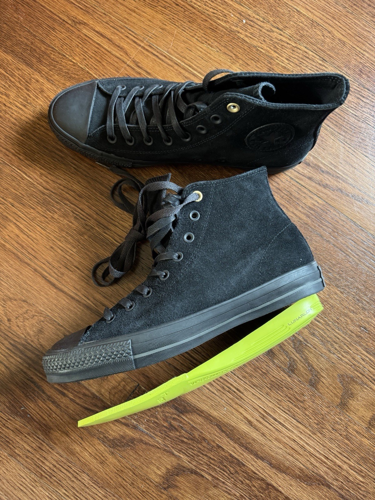 Cons CTAS Hi - Chuck Taylor All Star - LUNARLON - Triple Black - Size 9.5 - sk8