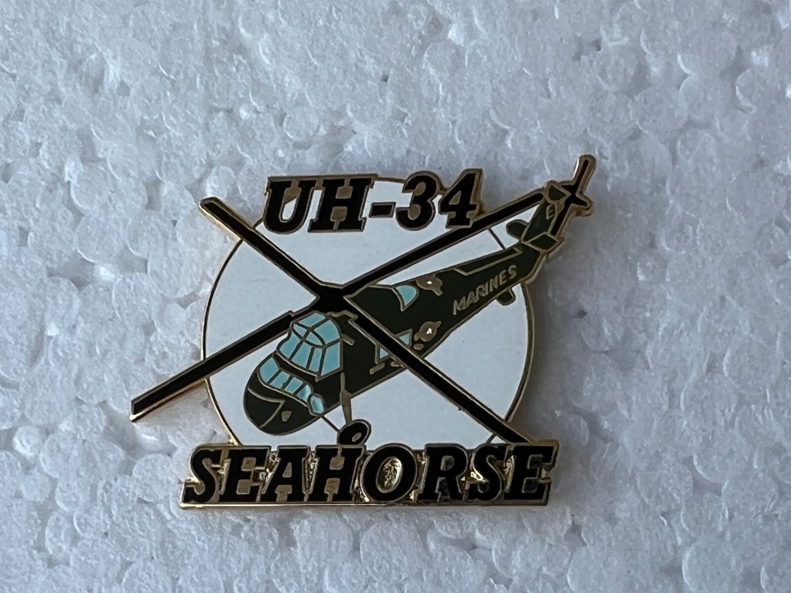 US NAVY UH-34 SEA HORSE AIRCRAFT  HAT PIN 1 AND 3/8TH'S  INCHES (EE P15903)