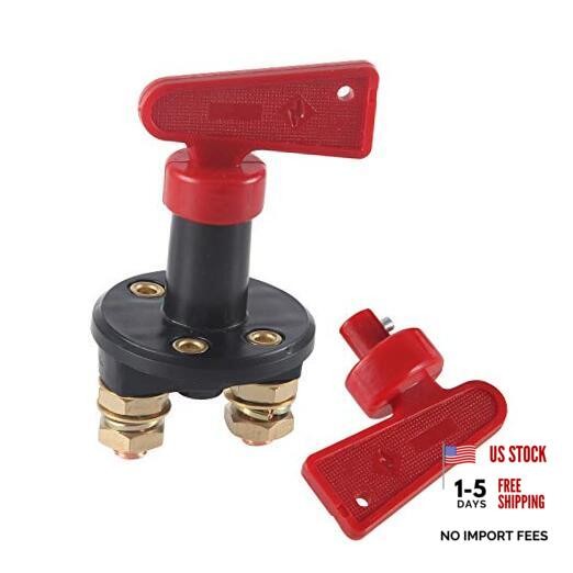 MIDYA Battery Disconnect Isolator Master Switch 12V/24V 200A 4 Hole,Key Type 1