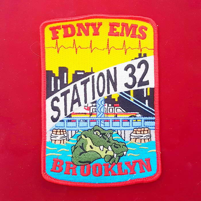New York Firefighter Patch  F.D.N.Y.   Station 32 EMS Brooklyn
