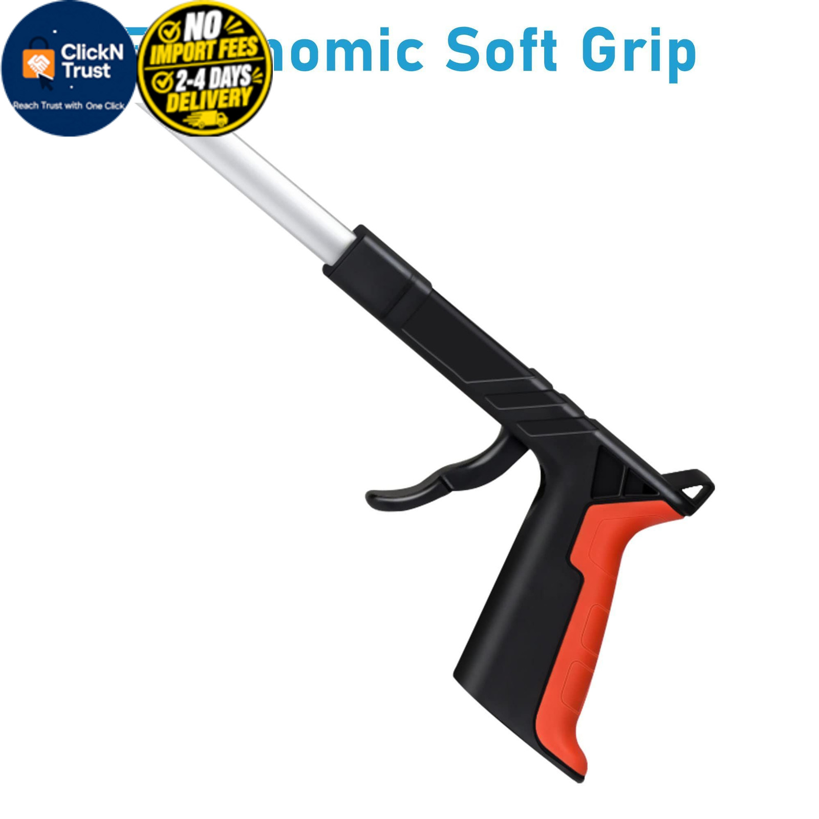 Grabber Reacher Tool, Orange, 32", Foldable Orange1