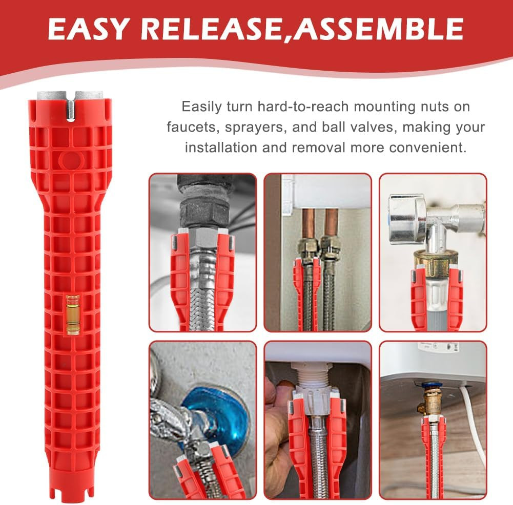 Faucet Installer Tool Sink Wrench 14 in 1 Multi Function Plumber Tool