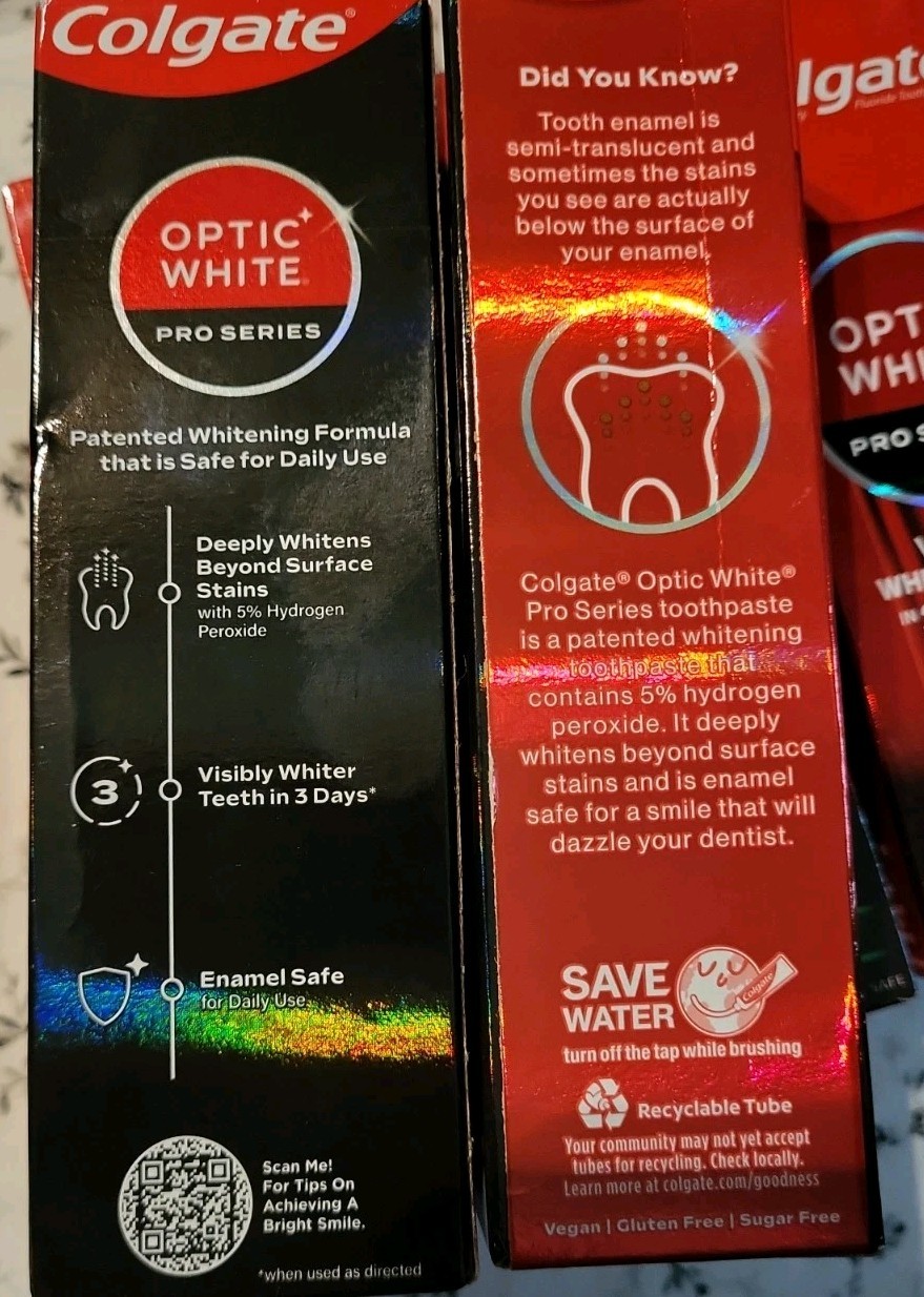7 Colgate Optic White Pro Series Vividly Fresh Toothpaste 3oz -EXP: 11/26+