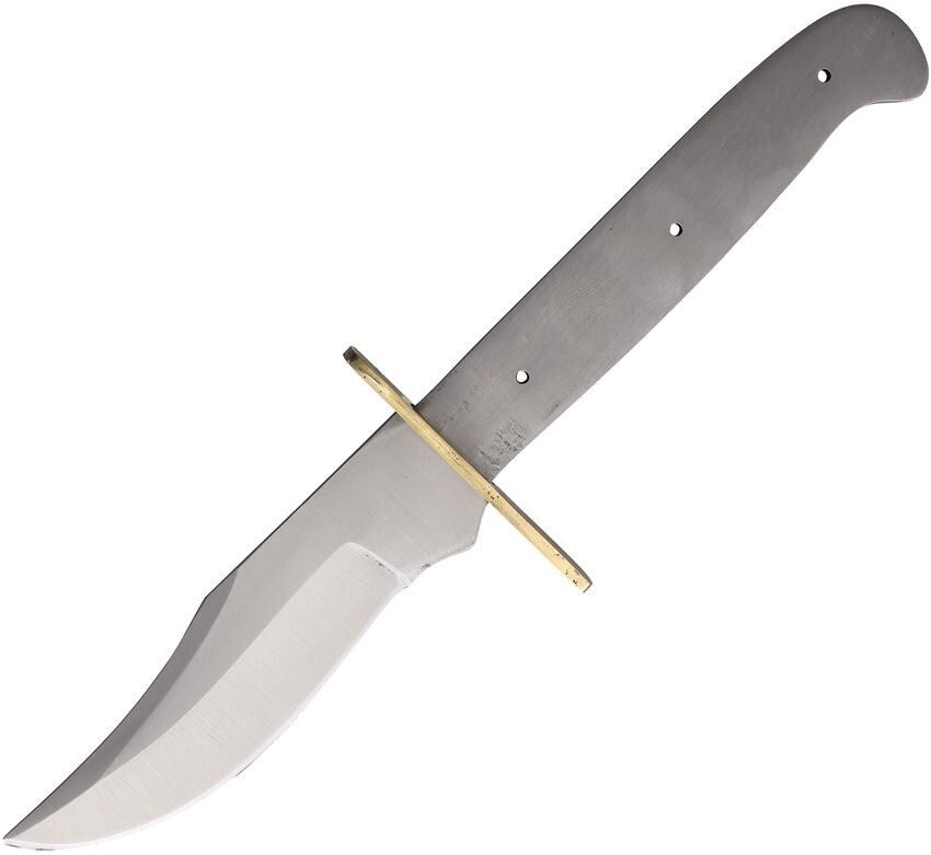 Knifemaking 5" Satin-Finish Stainless Bowie Blade With Brass Guard Full Tang
