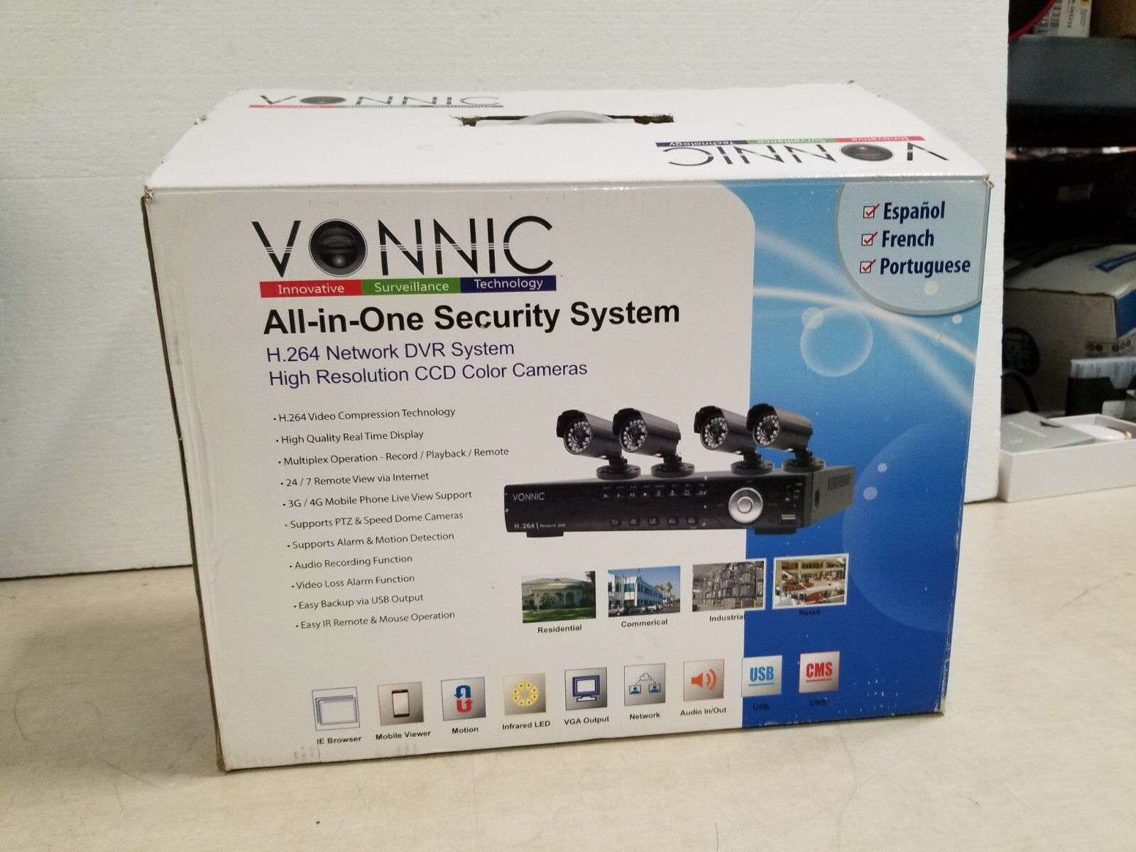 Vonnic DK8-C2804CCD-HDD 8 Channel DVR Recorder System H.264