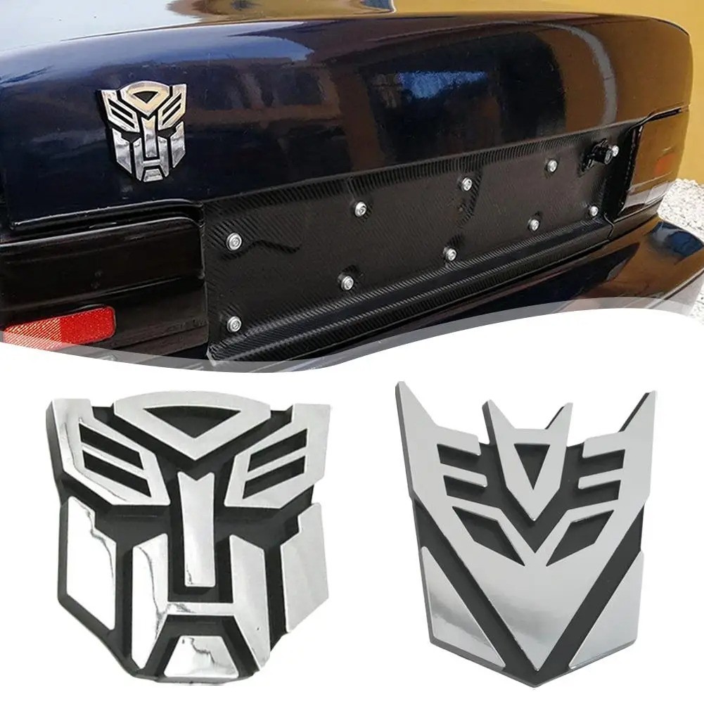 3D Transformer Car Sticker Decepticon Autobot Emblem Tail Badge Decal
