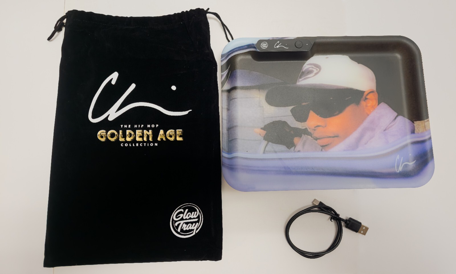 Glowtray x EAZY-DUZ-IT Light Up Rolling Tray - 6 Multicolor LED