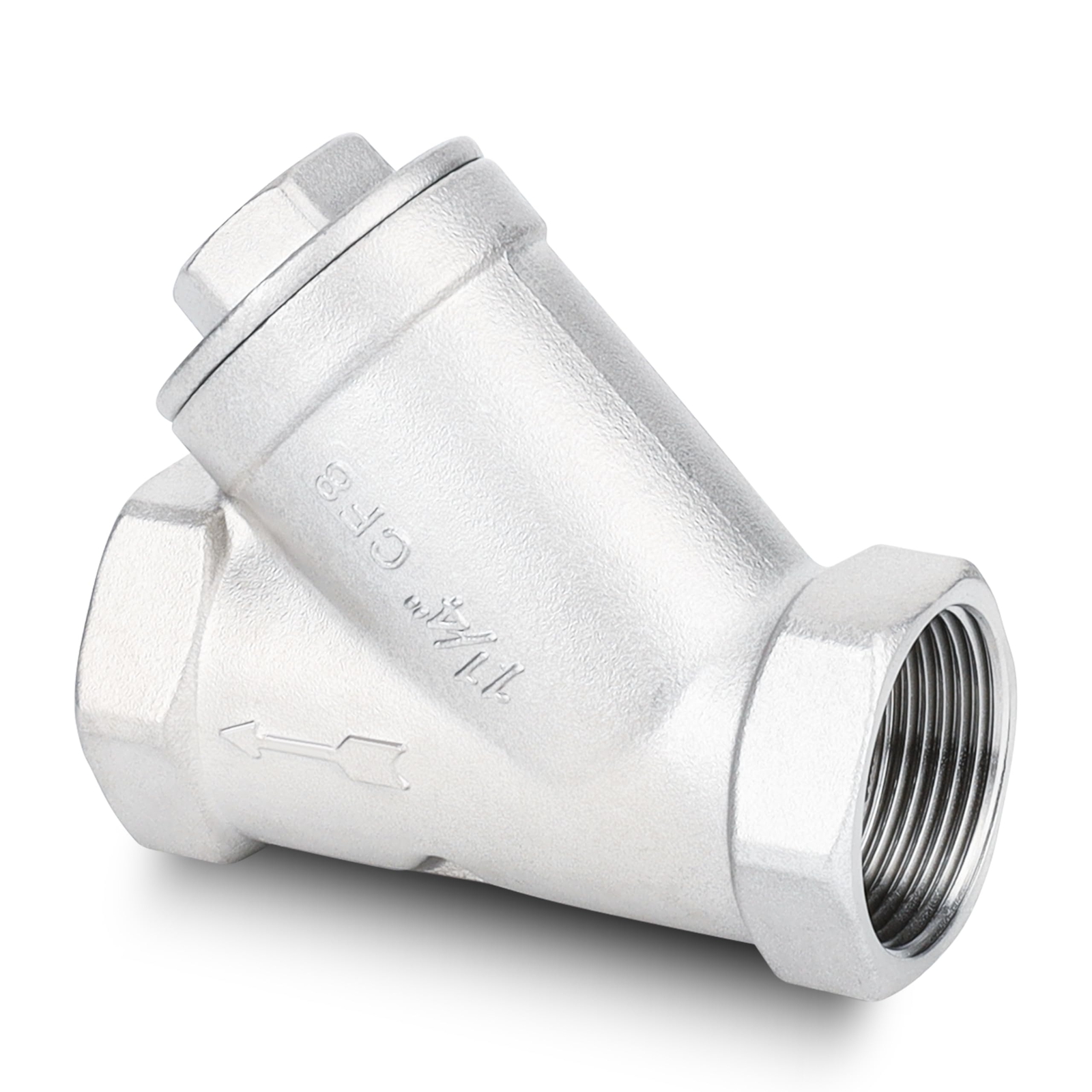Industrial Plumbing Y Strainers NPT Female 1-1/4" Heavy Duty 304 Stainless St...