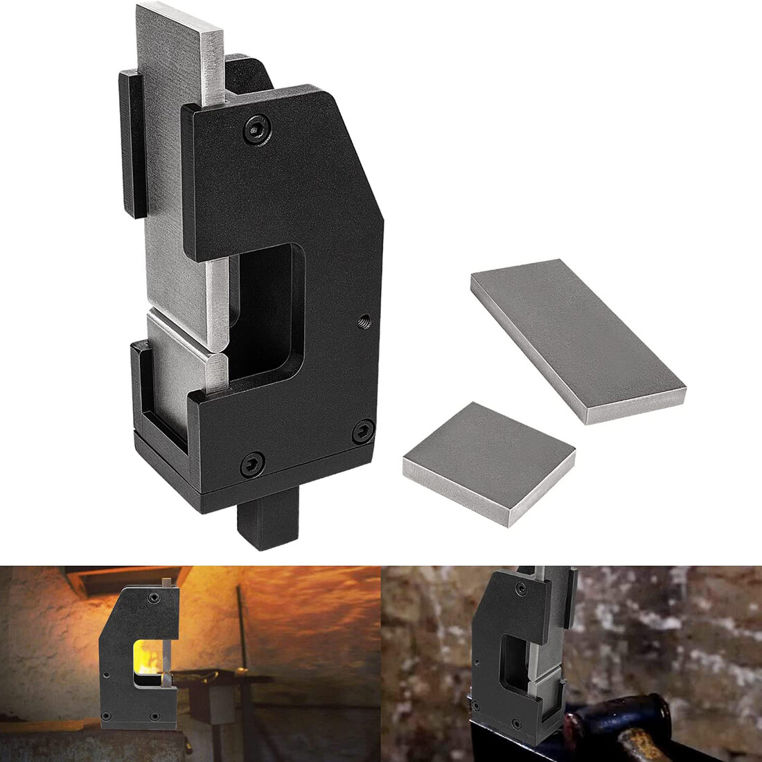 Blacksmith G2 Guillotine Tool, Blacksmith Slash Fullering Tool with Flat Dies