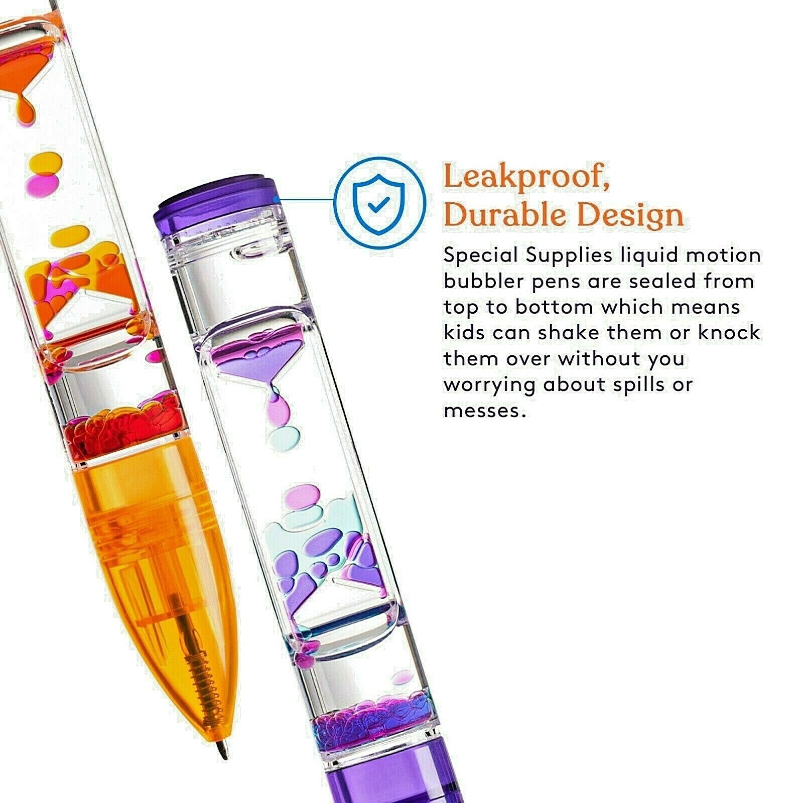 Liquid Lava Like Motion Timer Pen Multi Colored Fidget Color May Vary 2 PC