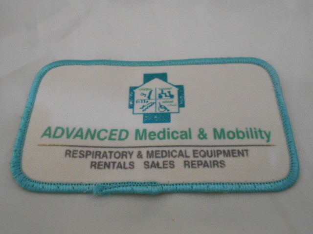ADVANCED MEDICAL & MOBILITY USED SEW ON NAME PATCH TAG