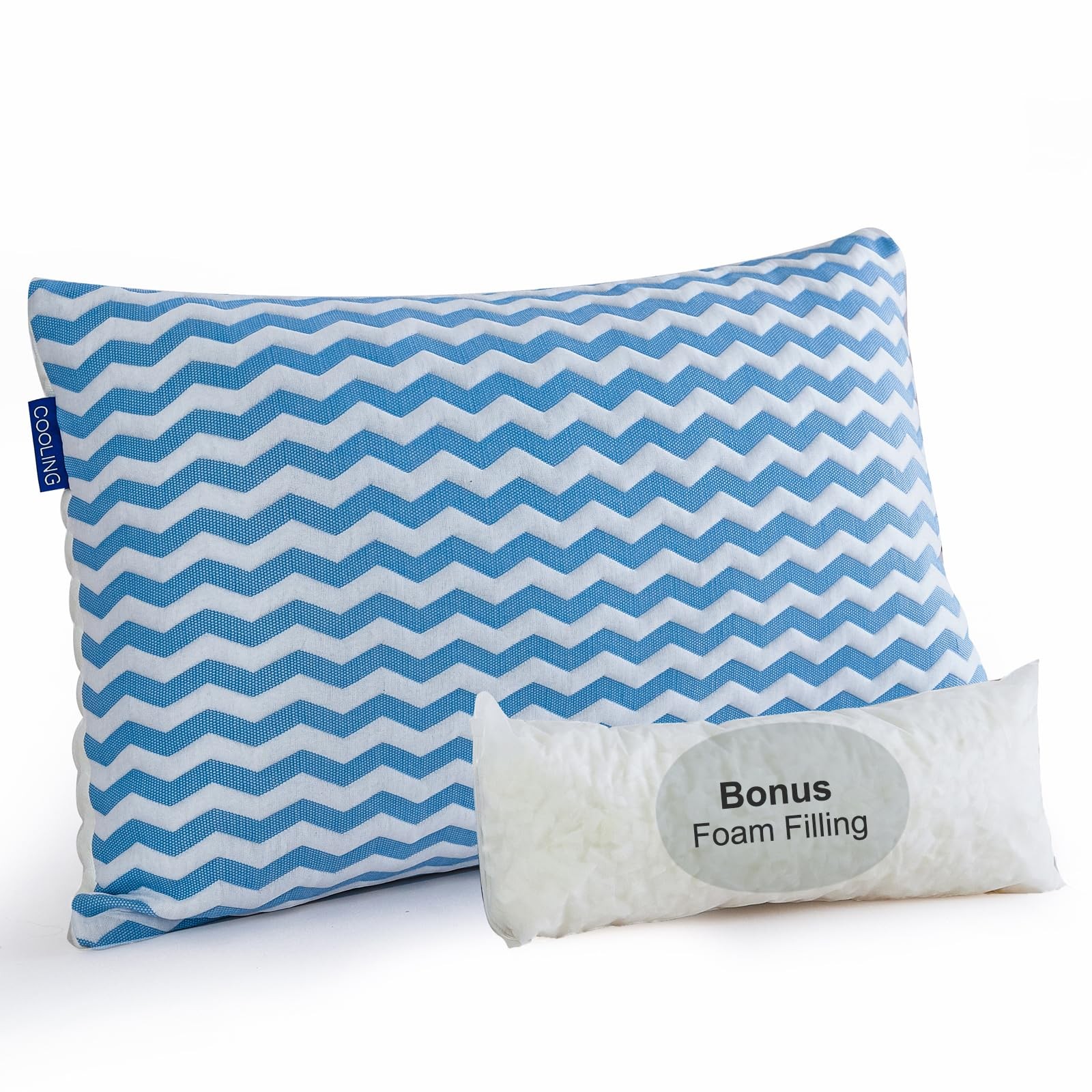 King Size Pillows - Adjustable Firm King Pillows for Back Stomach and Side Sl...