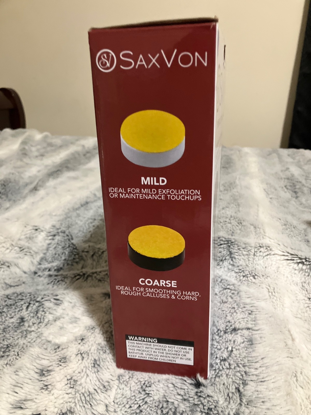 SAXVON Powerful electric callus remover, opened box, used once all parts in the