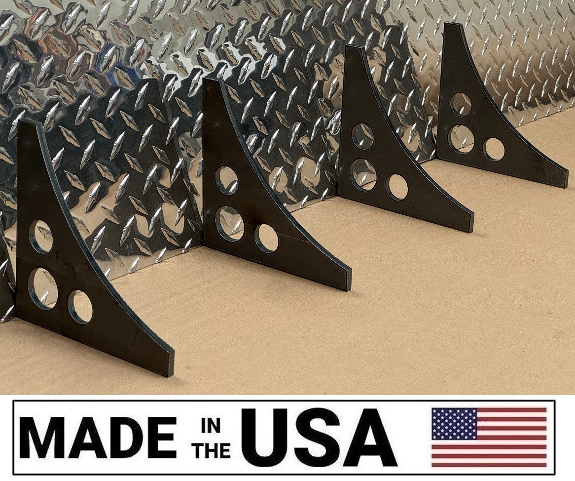 [SR] Steel 5" Leg 1/4" Weld Gusset HOLES DIY Metal Fabrication Cage Hot Rod Qty4