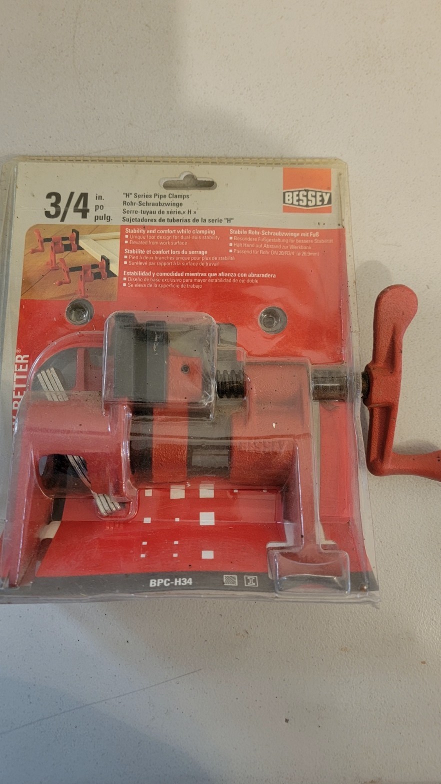 3/4-In. H Style Pipe Clamps - Versatile, Easy To Assemble for Woodworking & DIY
